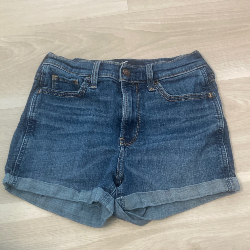 Hollister Dark Blue Jean Shorts